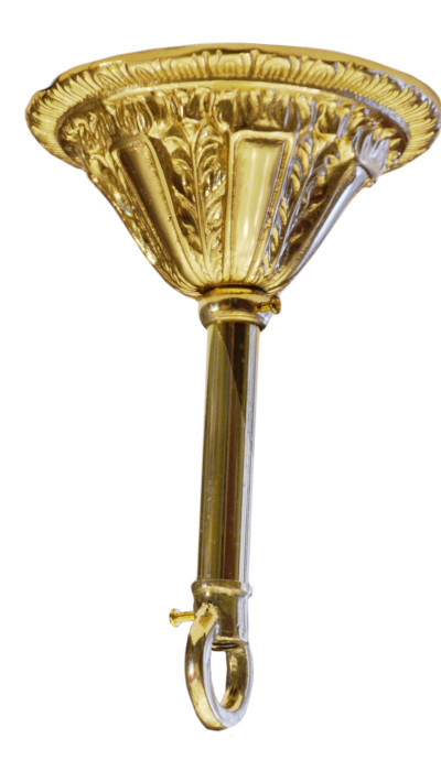 (image for) Large Cast Chandelier Rose- Prismatic Design- Gold
